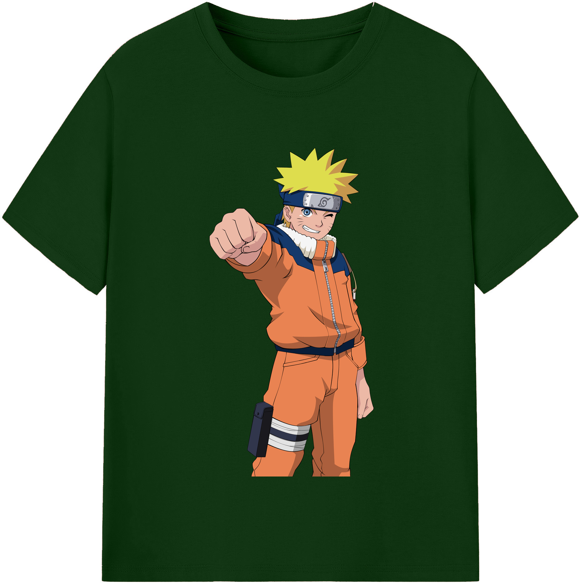 （画像用） NARUTO -ナルト- うずまき ナルト Uzumaki Naruto 綿100％半袖Tシャツ（フロントプリント）